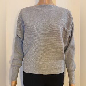 Women Nine West Grey Long Sleeve Pullover Knit Sweater